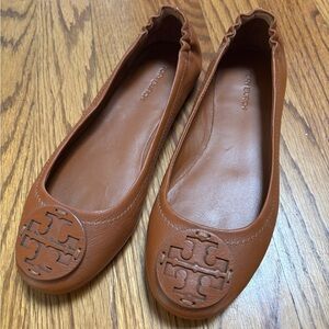 Tory Burch Minnie Travel Ballet Flat with Logo 5.5